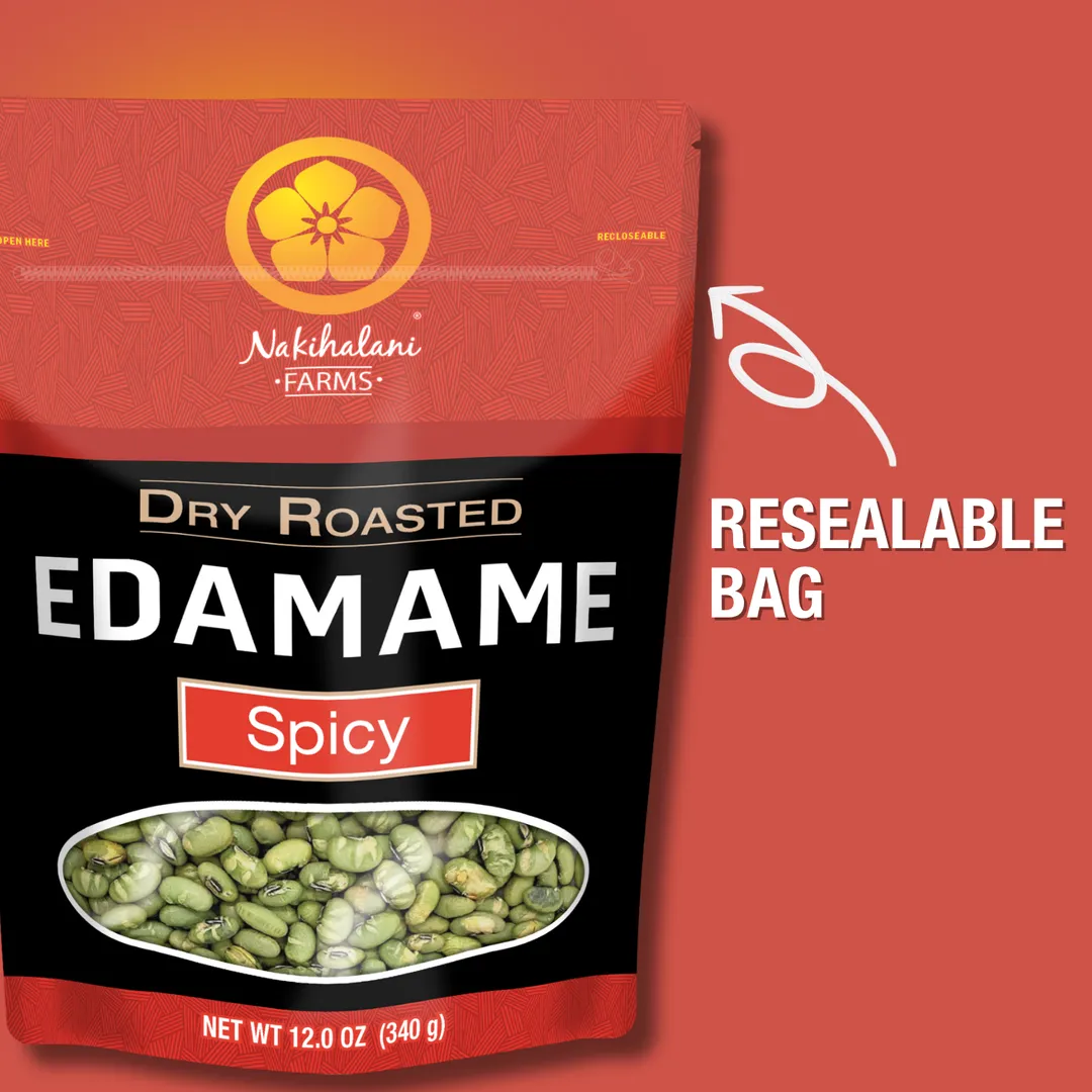 Edamame Raosted -  SPICY 12oz Family Bag