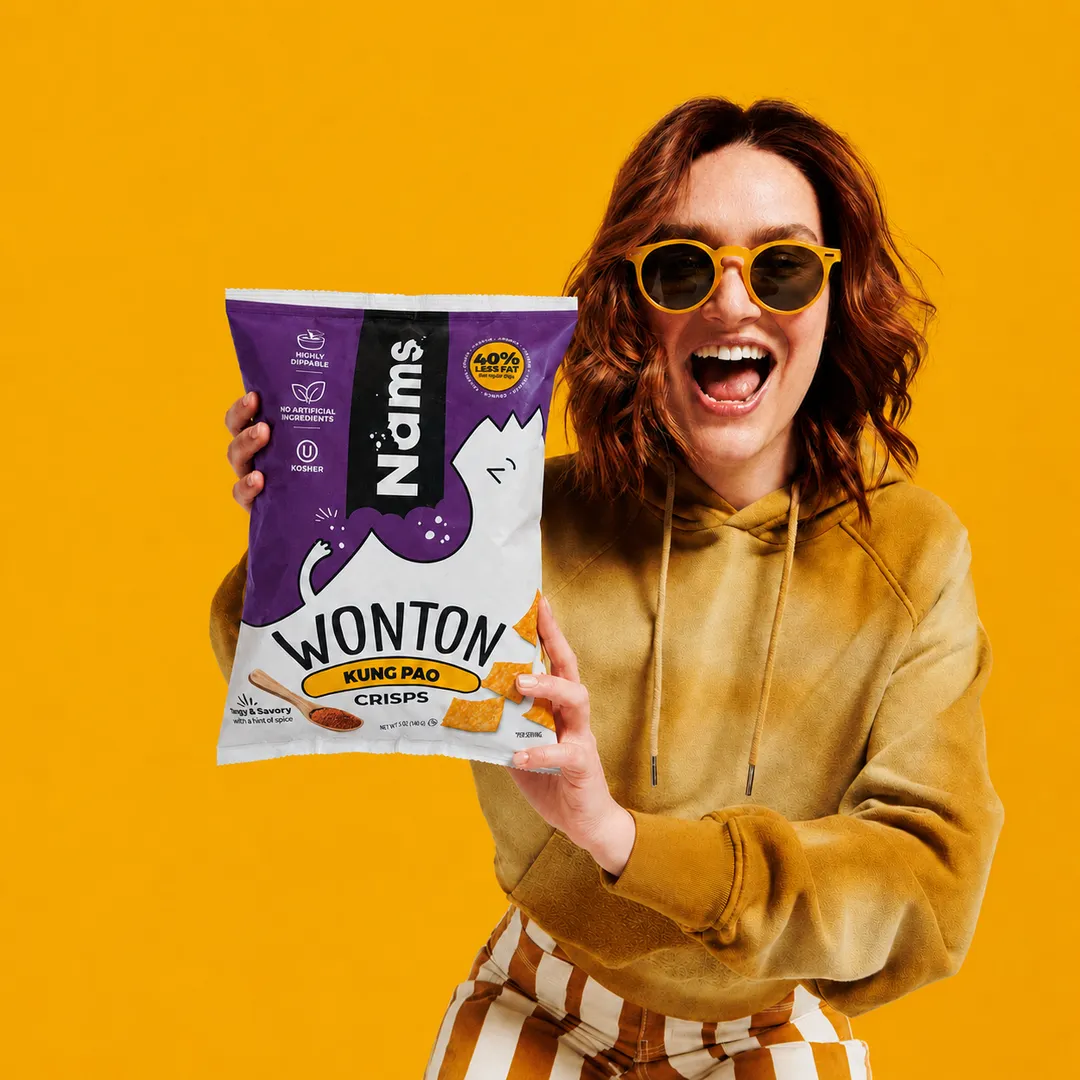 NAMS Wonton Crisps — Kung Pao Flavor (12 Unit Case)