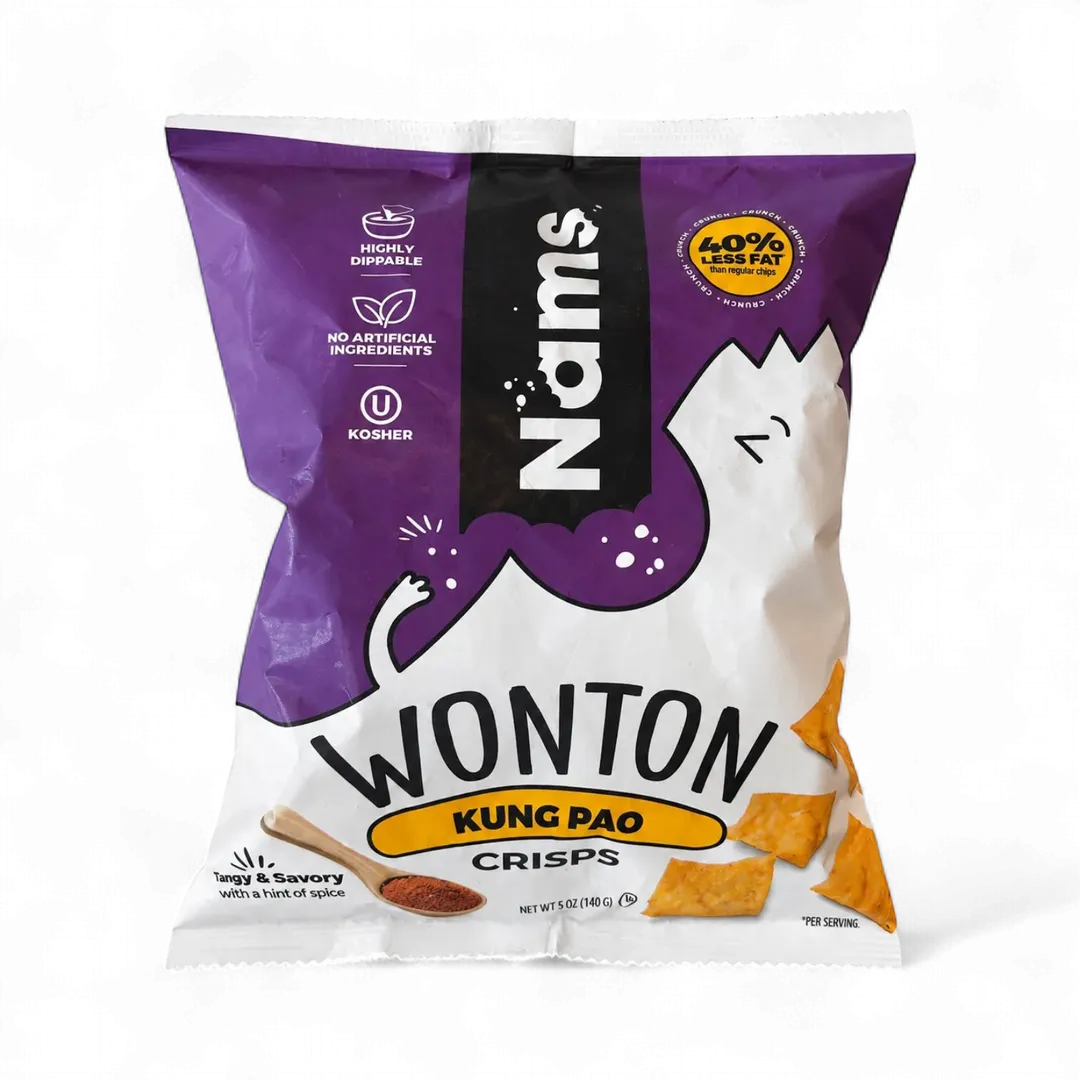 NAMS Wonton Crisps — Kung Pao Flavor (12 Unit Case)