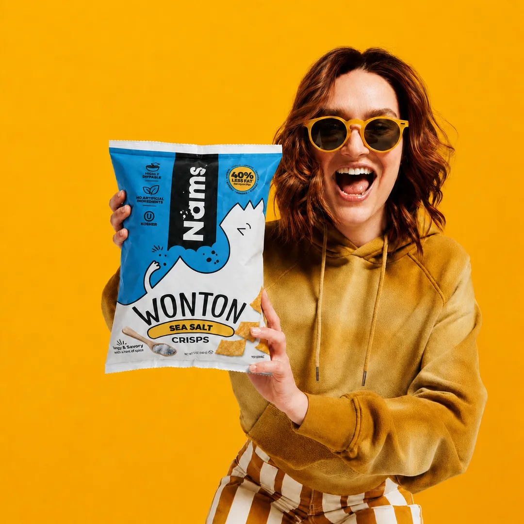 NAMS Wonton Crisps - Sea Salt Flavor (Case of 12)