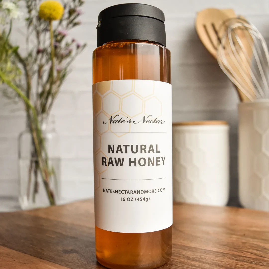 16 oz Raw Honey-Nate's Nectar