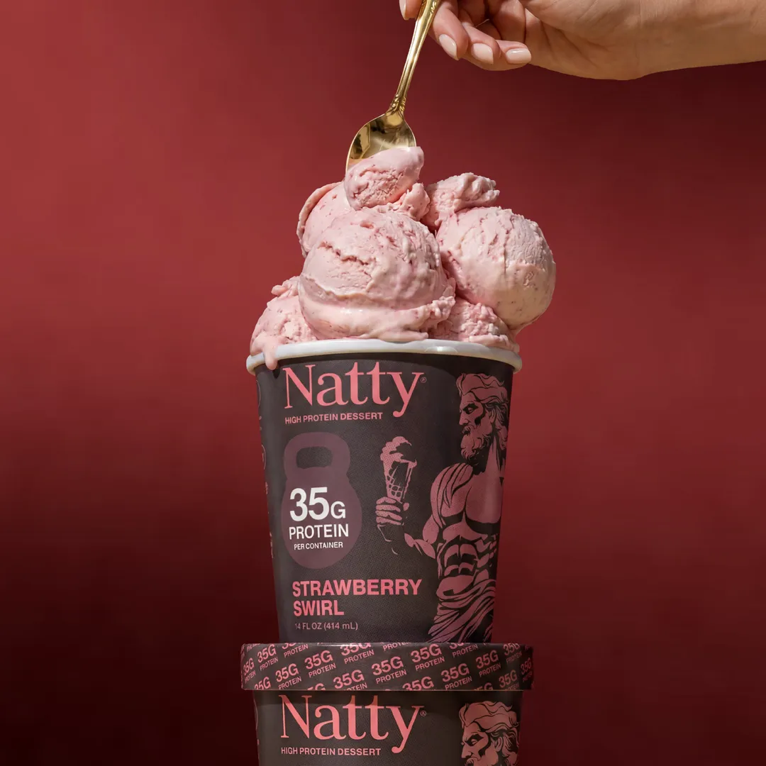 Strawberry Swirl Protein Ice Cream