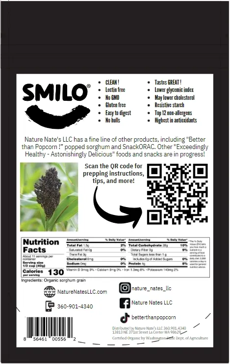 Organic Black Sorghum Grain - 15oz *Not For Popping*