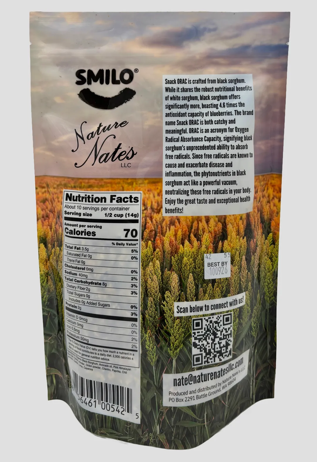 Snack-Orac Black Popped Sorghum Spicy Guacamole (4.3 oz)