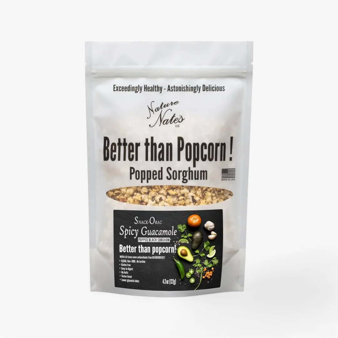Snack-Orac Black Popped Sorghum Spicy Guacamole (4.3 oz)