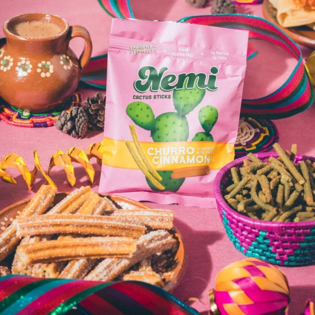 Churro Cinnamon - Crunchy Nopales Cactus Nemi Snacks