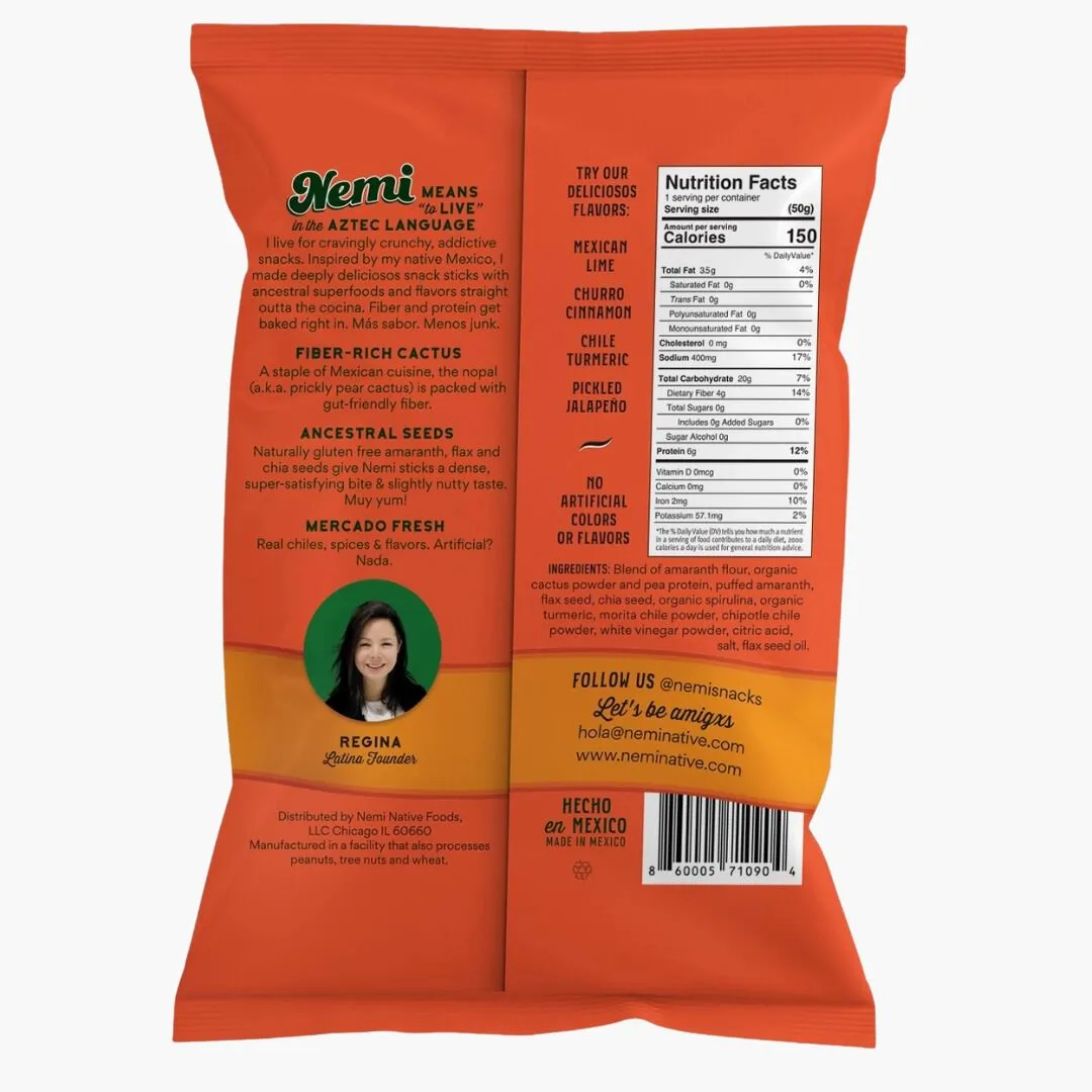 Smoky Chipotle - Crunchy Nopales Cactus Nemi Snacks
