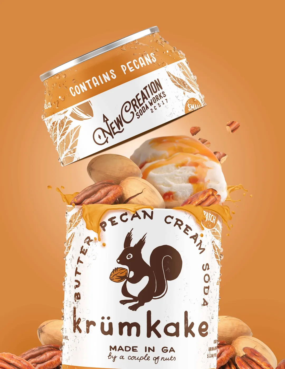Krumkake Butter Pecan Cream Soda (Case of 16)