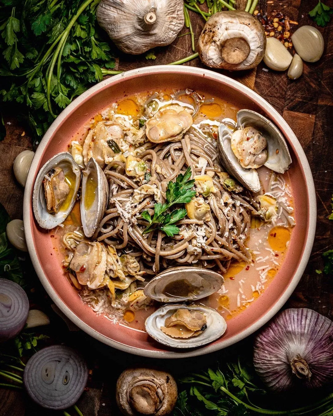 Fresh Mushroom Spaghetti