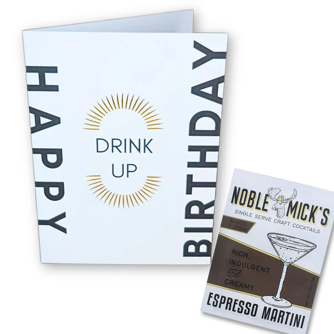 Cocktail and Cards / Drink Up Birthday Card
