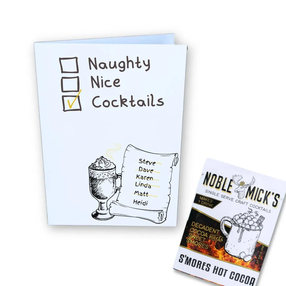 Cocktail and Cards / Naughty, Nice, Cocktails Card variant