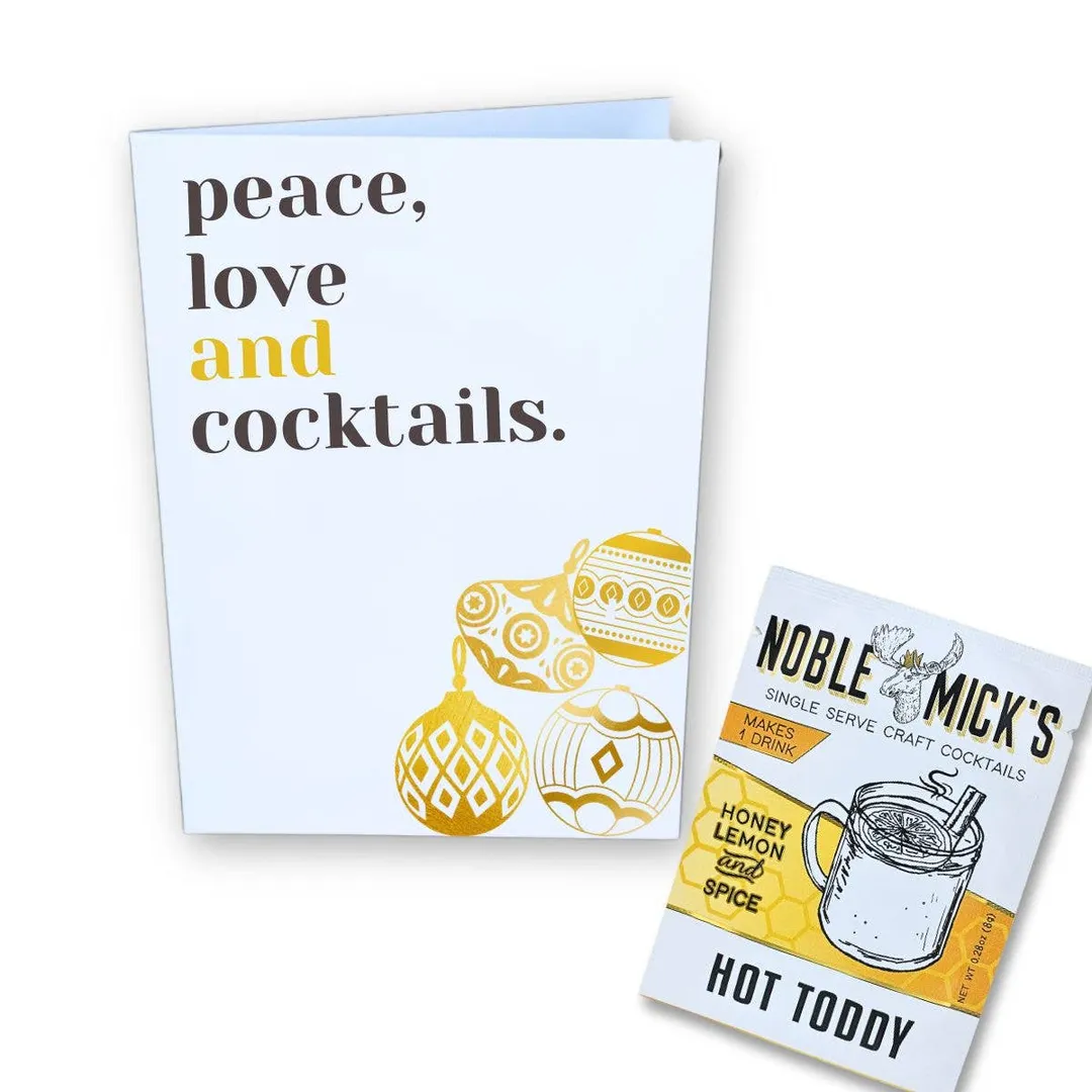 Cocktail and Cards /Pre-Pack of 12 Peace Love and Cocktails