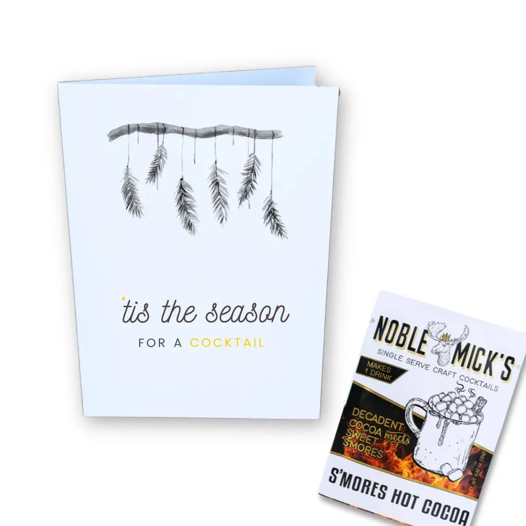 Cocktail and Cards /Pre-Pack of 12 Tis' The Season Card