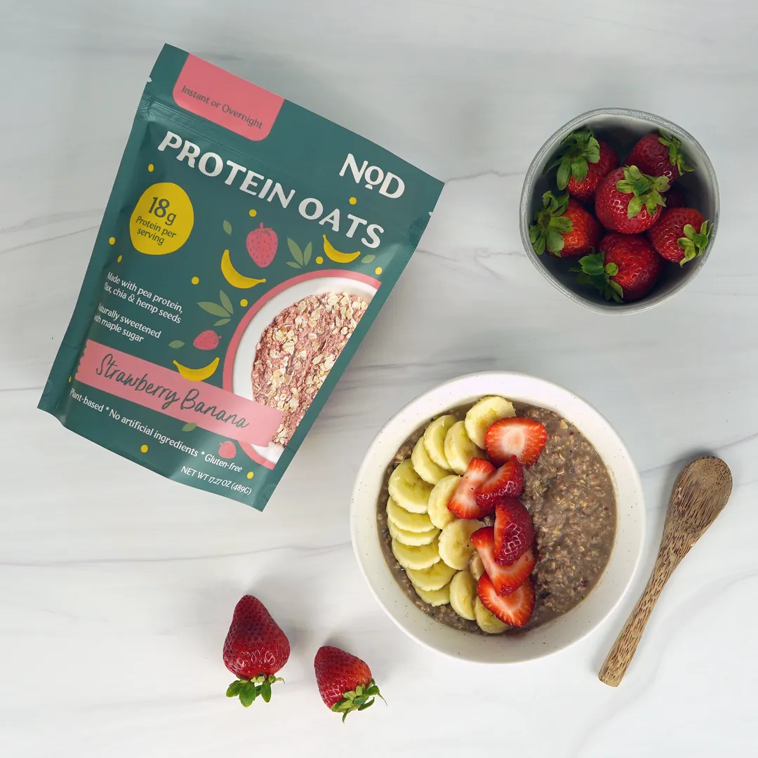 Strawberry Banana Protein Oats