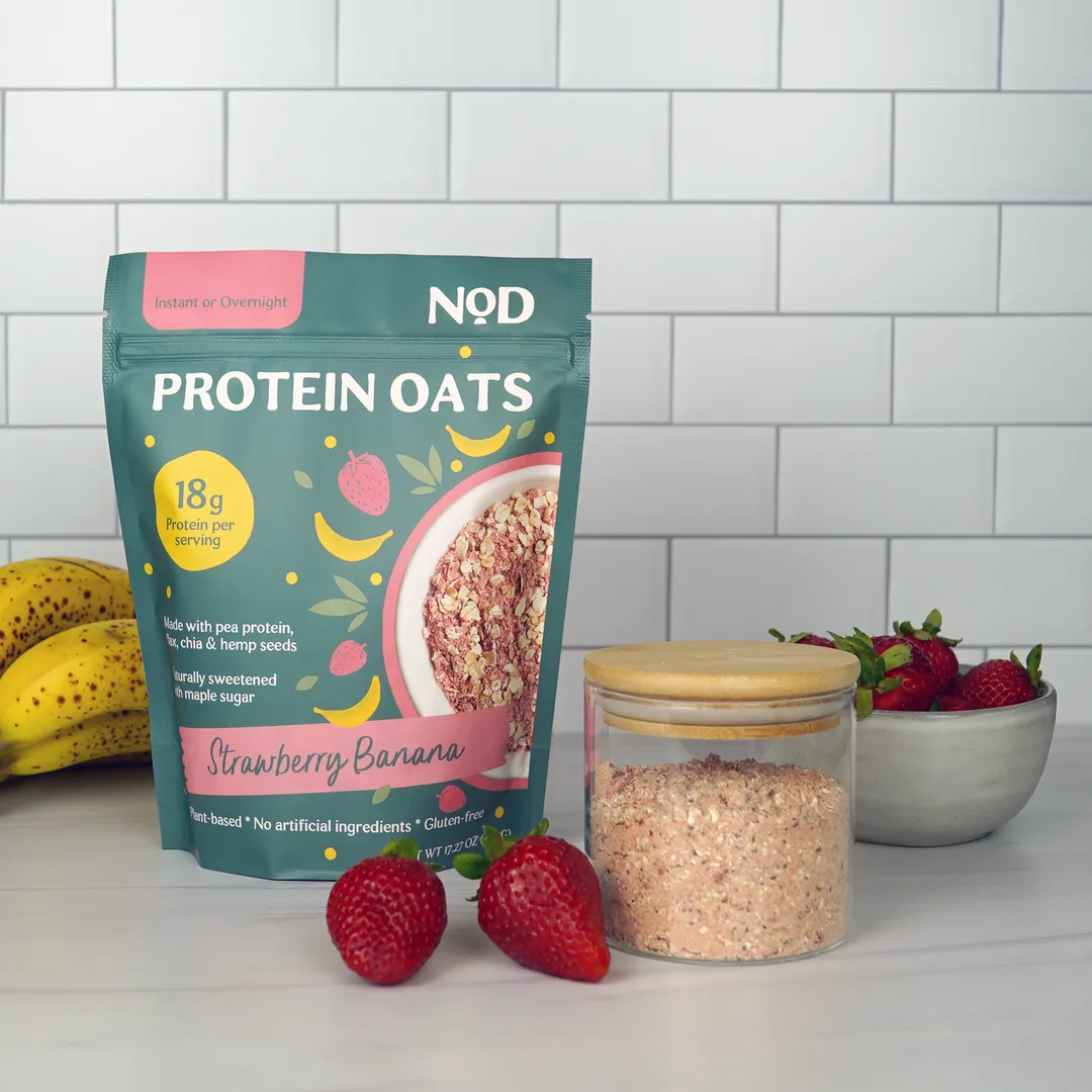 Strawberry Banana Protein Oats