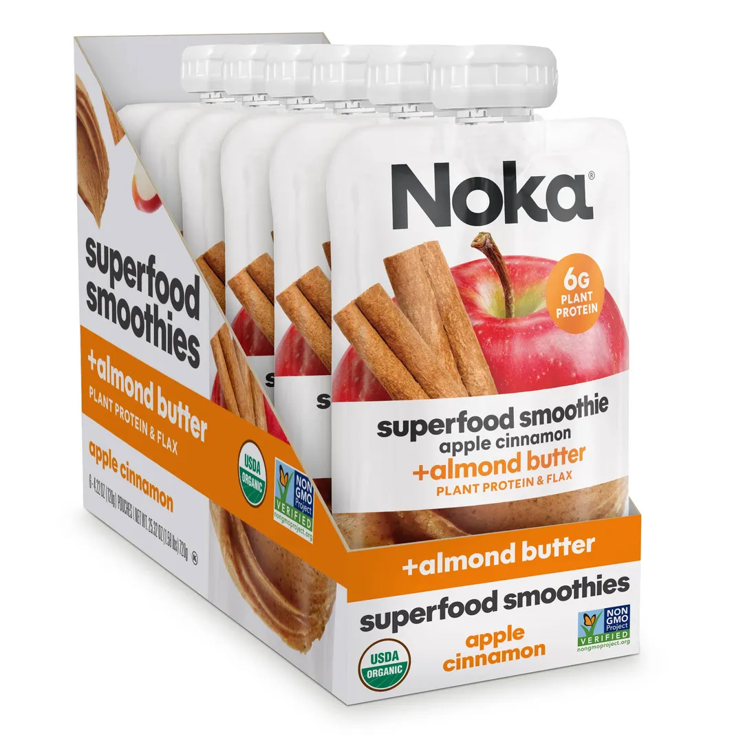 Noka Superfood Smoothies, Apple Cinnamon Almond Butter 12pk