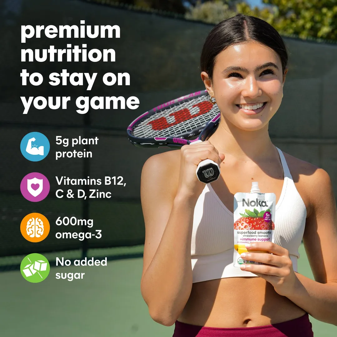 Noka Superfood Smoothies, Strawberry Banana 12pk