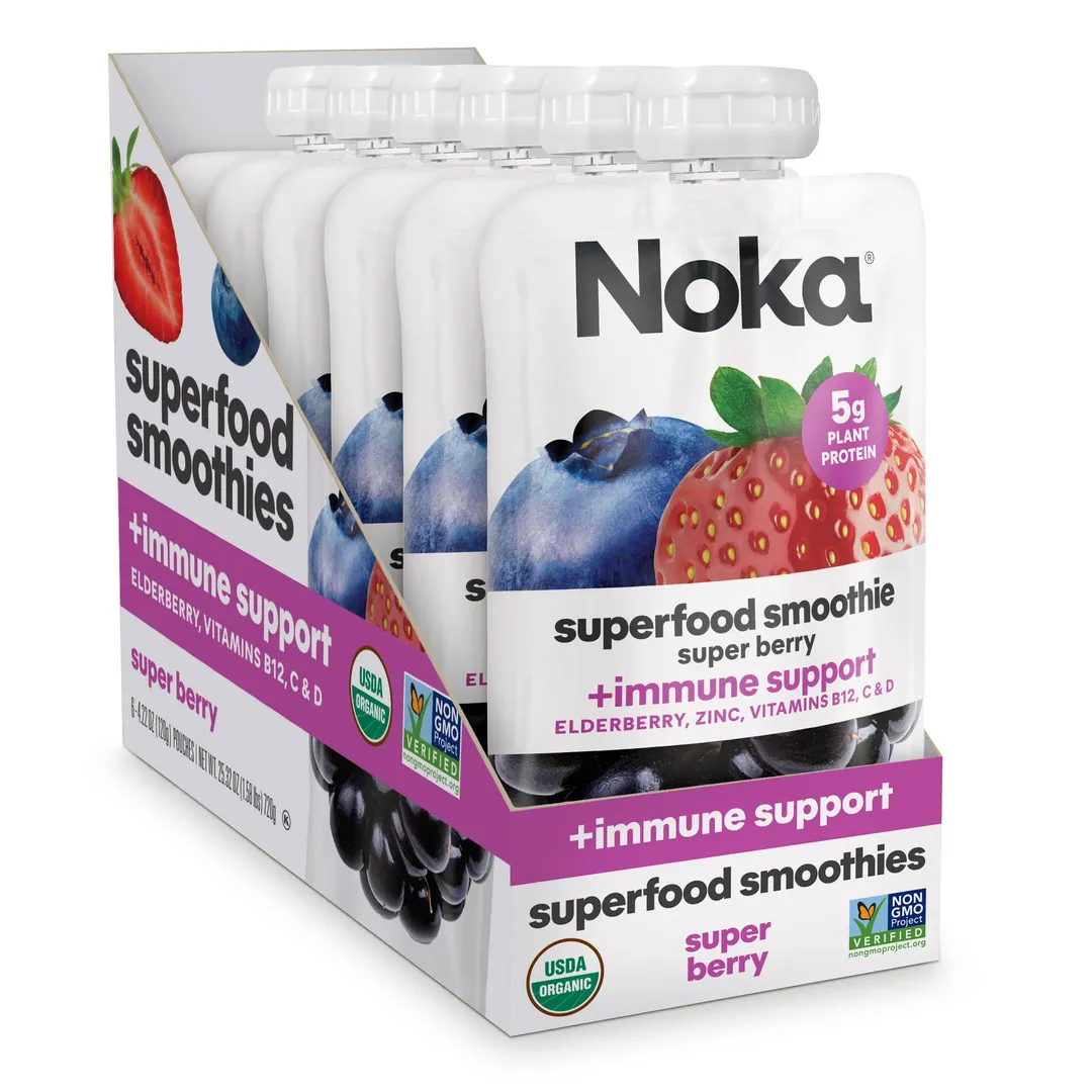 Noka Superfood Smoothies, Super Berry 12pk