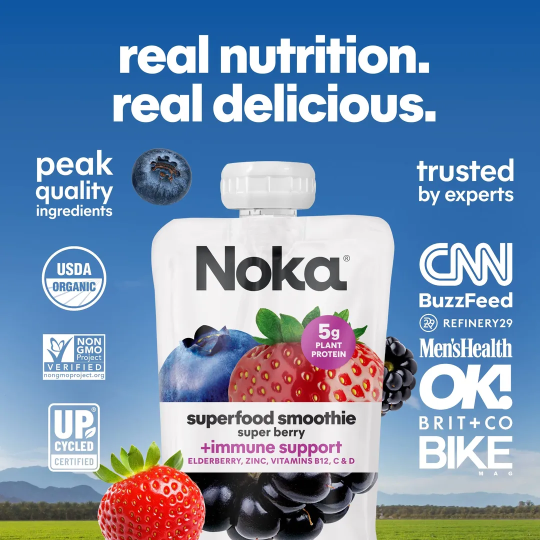 Noka Superfood Smoothies, Super Berry 12pk