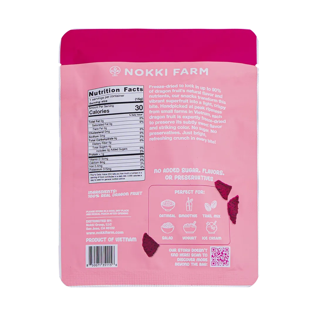 Small Freeze Dried Dragon Fruit (15g)
