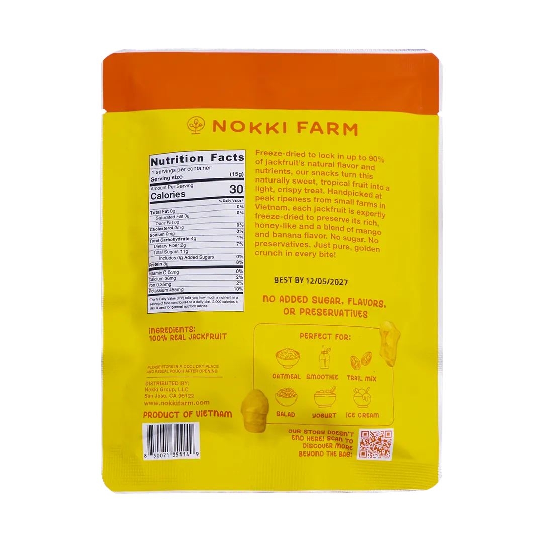 Small Freeze Dried Jackfruit (15g)