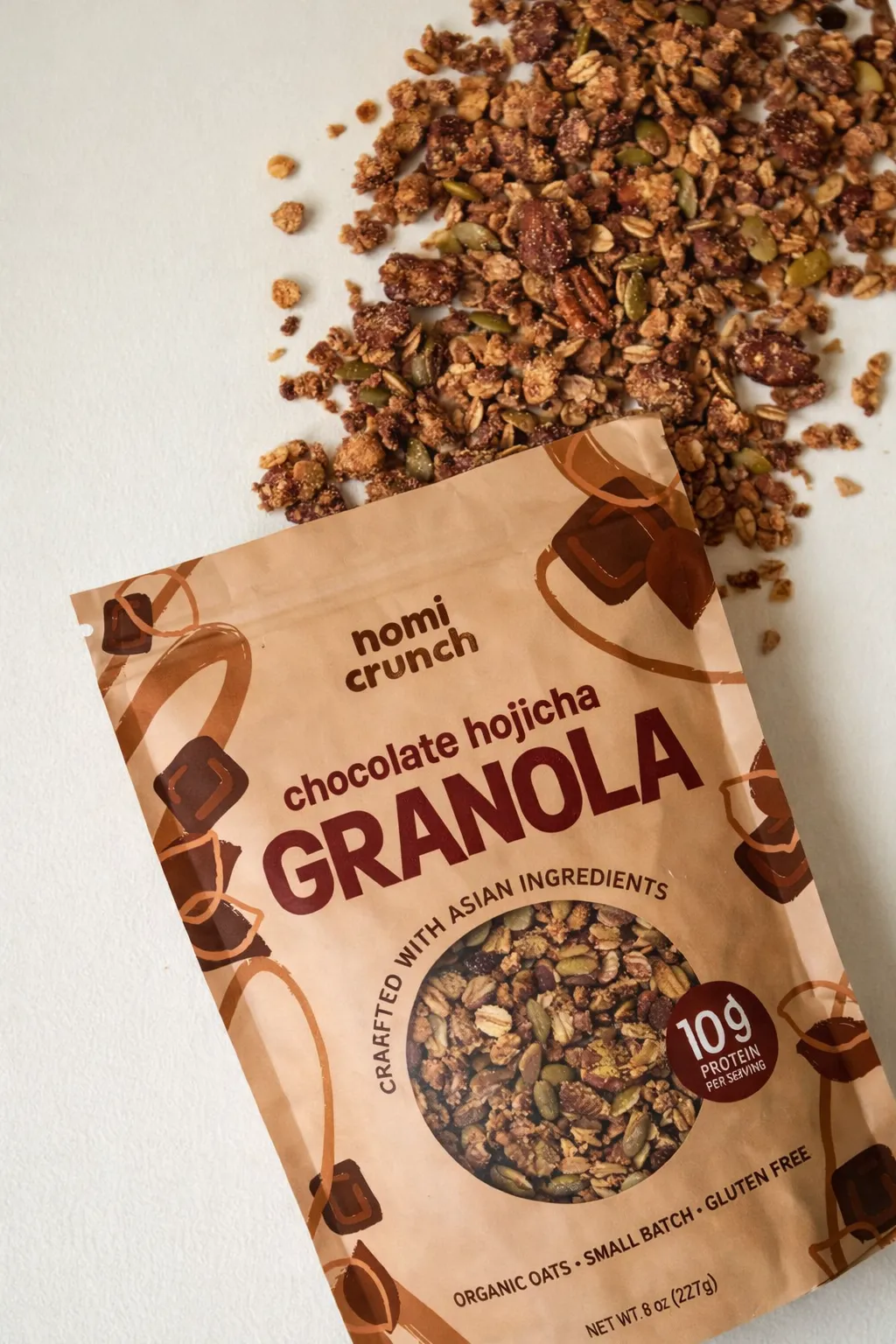 Chocolate Hojicha Protein Granola- Gluten free 8oz