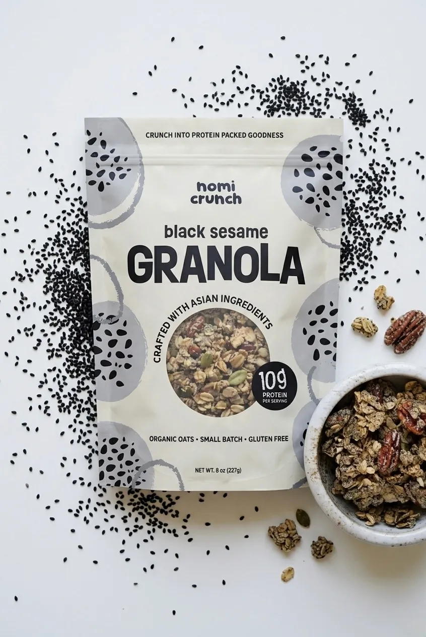 Black Sesame Protein Granola- Gluten free 8oz