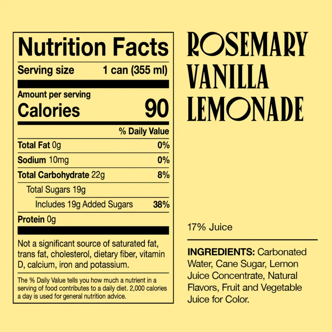 NOPE Beverages Rosemary Vanilla Lemonade