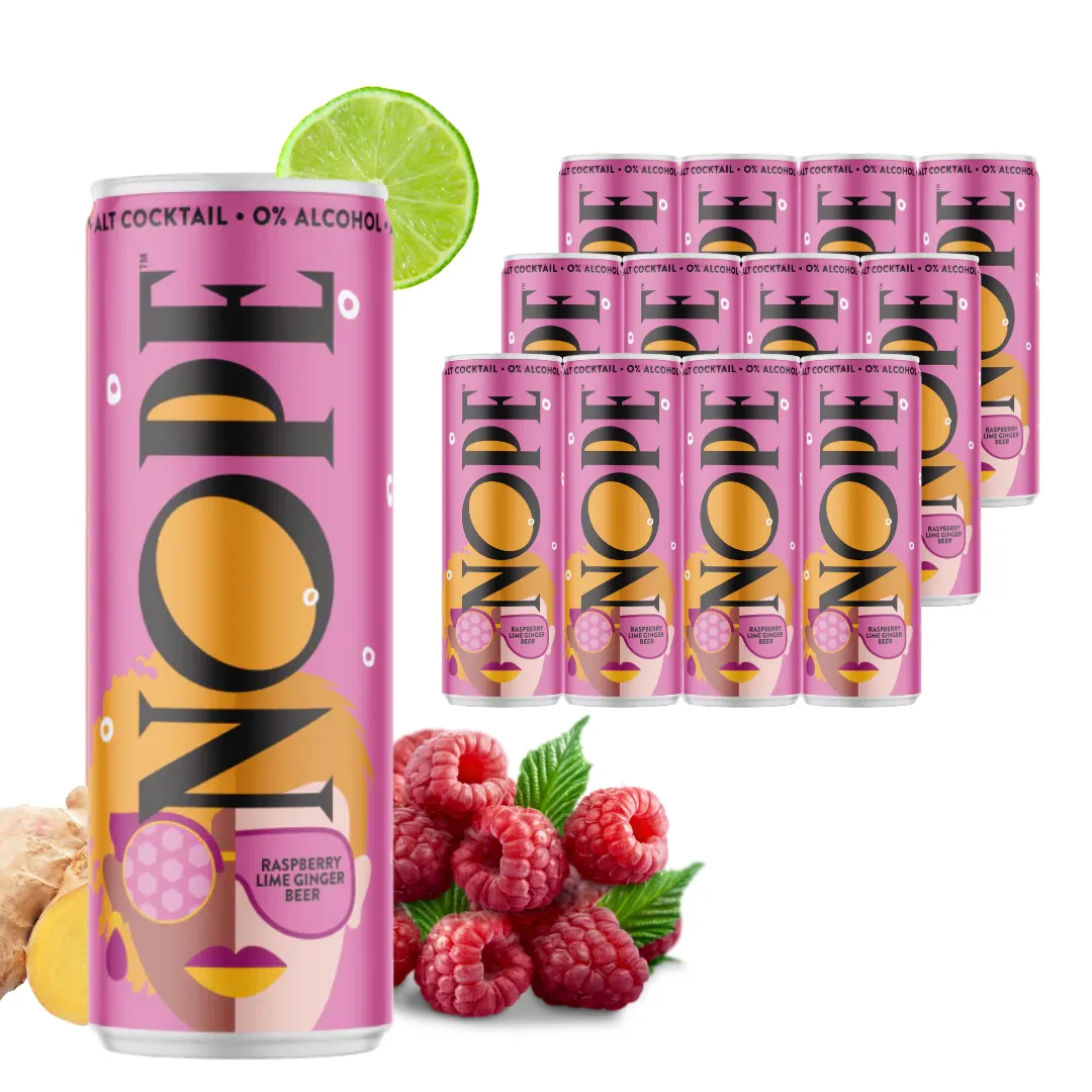 NOPE Beverages Raspberry Lime Ginger Beer