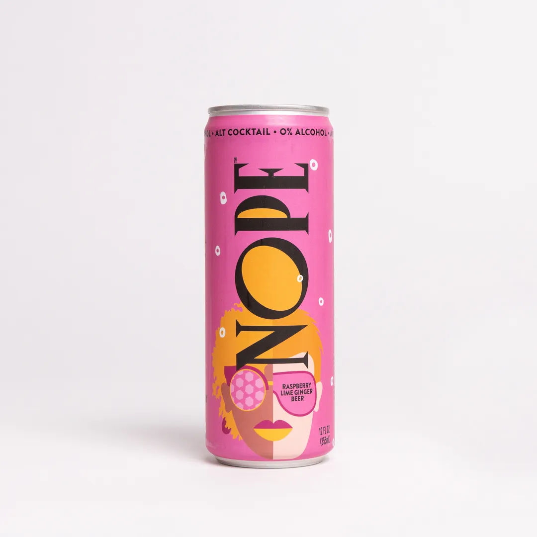 NOPE Beverages Raspberry Lime Ginger Beer