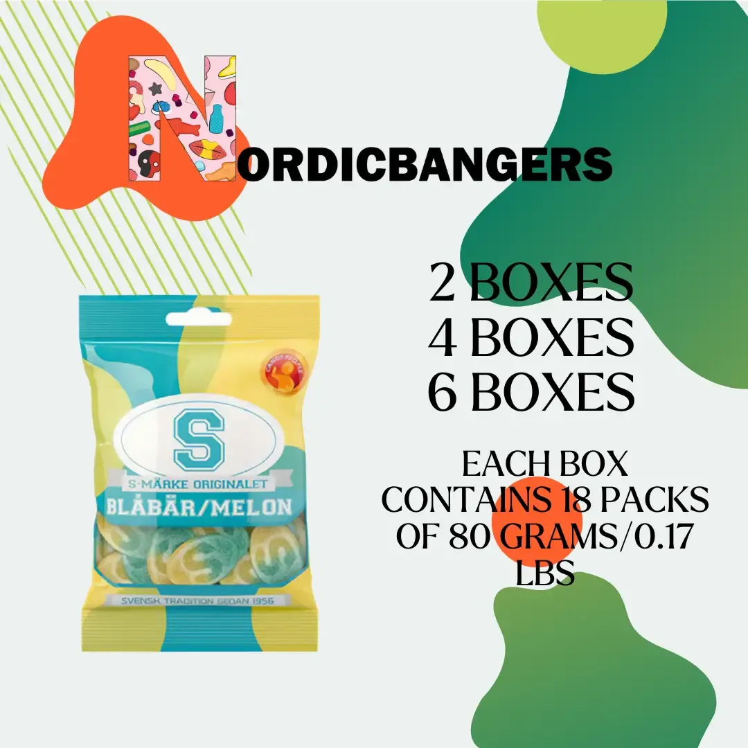 Swedish Candy - S-Marks Blueberry & Melon variant