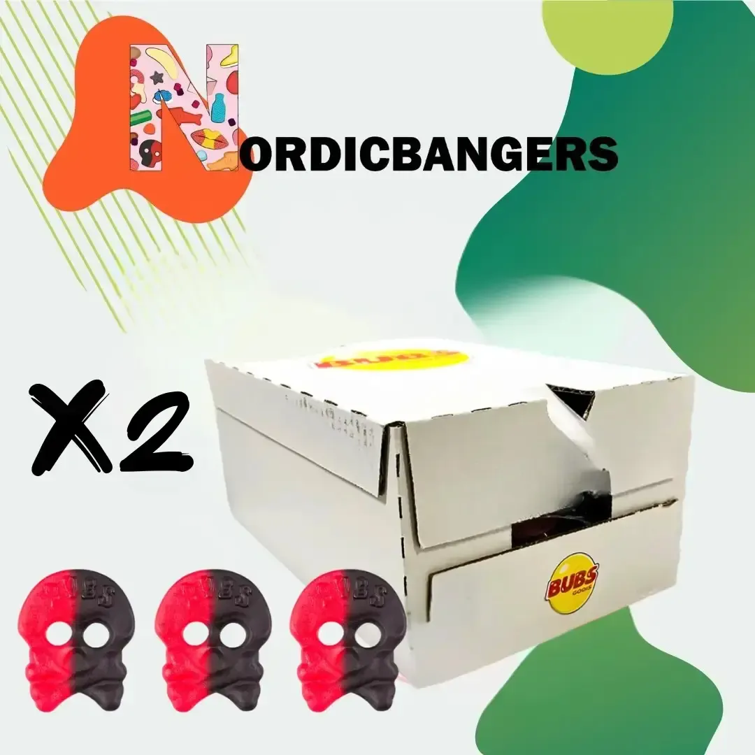 Swedish Candy - Bubs Raspberry/Licorice Skull variant