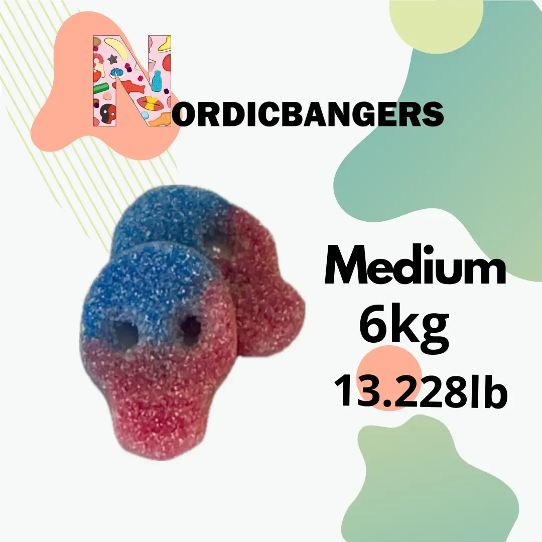 Swedish candy - Veggie Fizzy Skulls variant