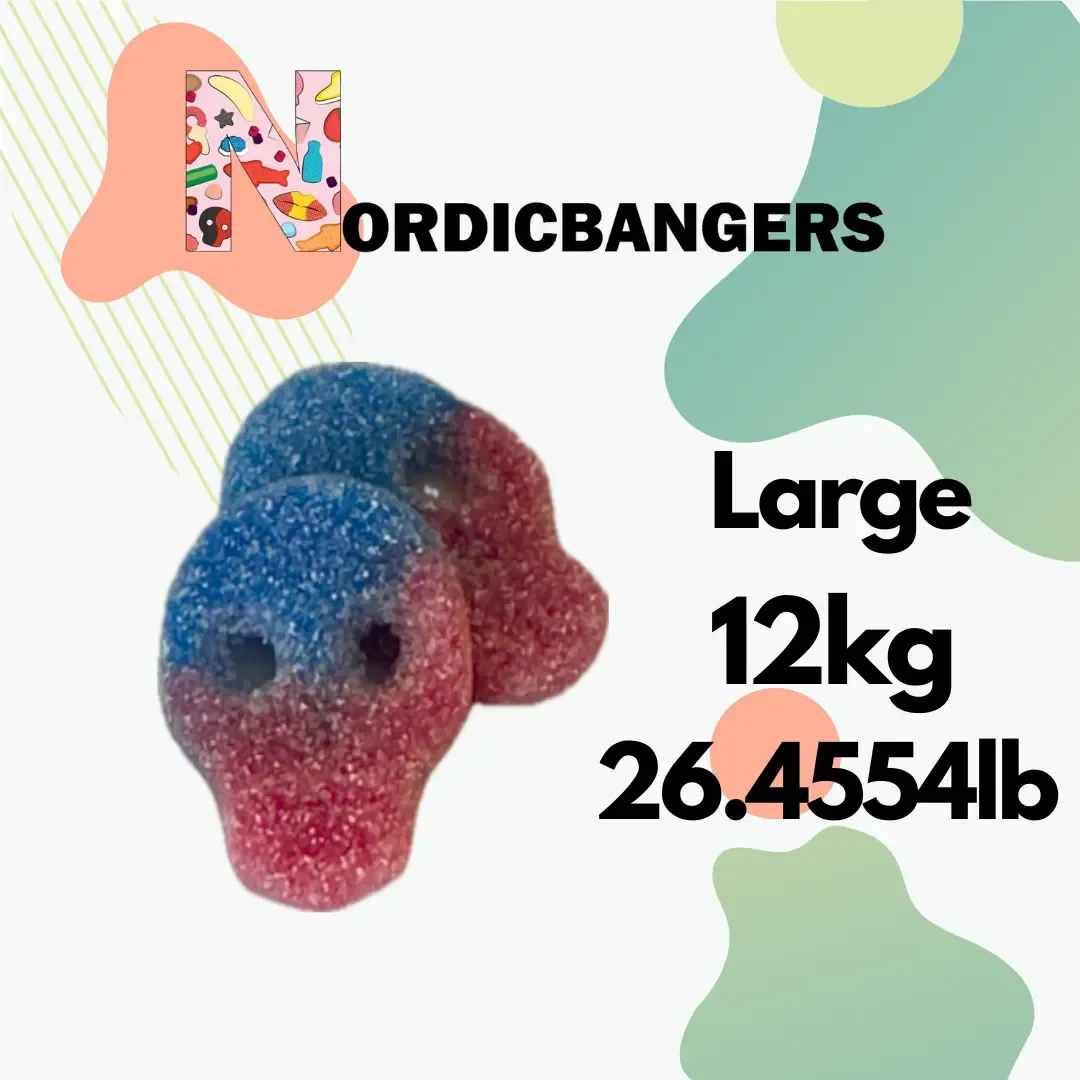 Swedish candy - Veggie Fizzy Skulls variant