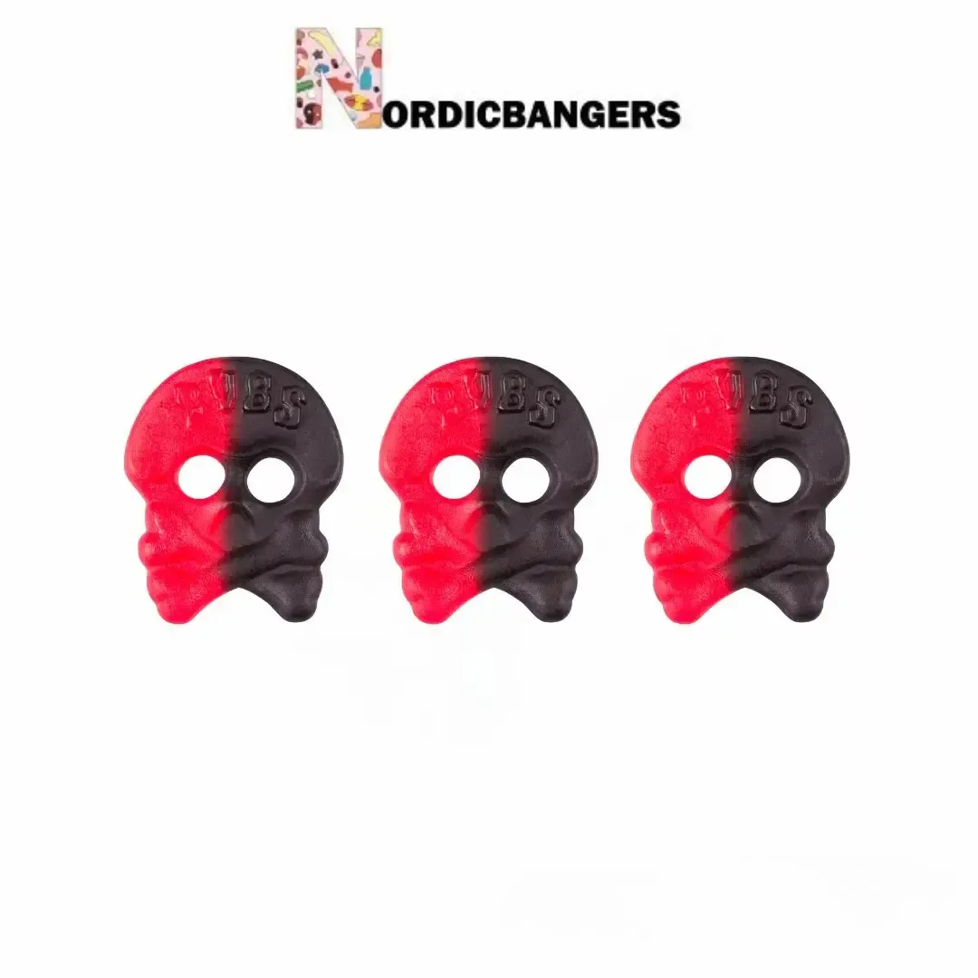 Swedish Candy - Bubs Raspberry/Licorice Skull