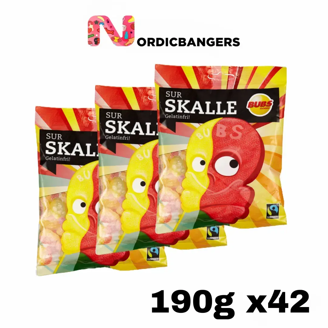 Swedish Candy - Bubs Sour Skulls 190g Bags variant