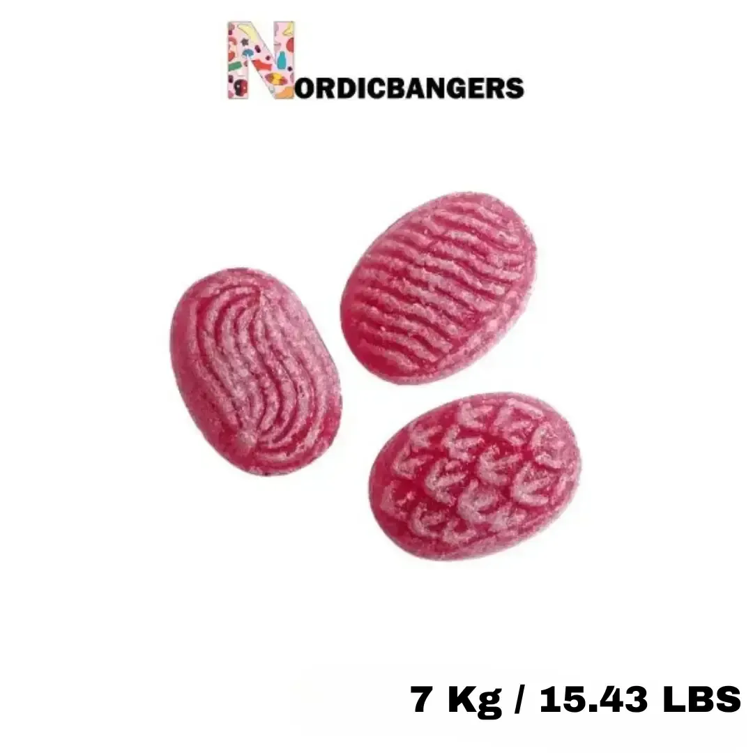 Swedish Candy - Grahn's Hallonfilurer / Rasberry Caramels variant