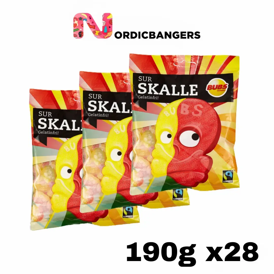 Swedish Candy - Bubs Sour Skulls 190g Bags variant