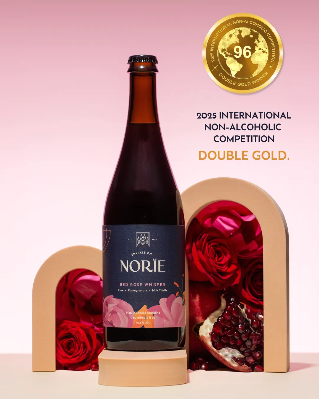 RED ROSE WHISPER  | Non-Alc Sparkling Wine Alternative