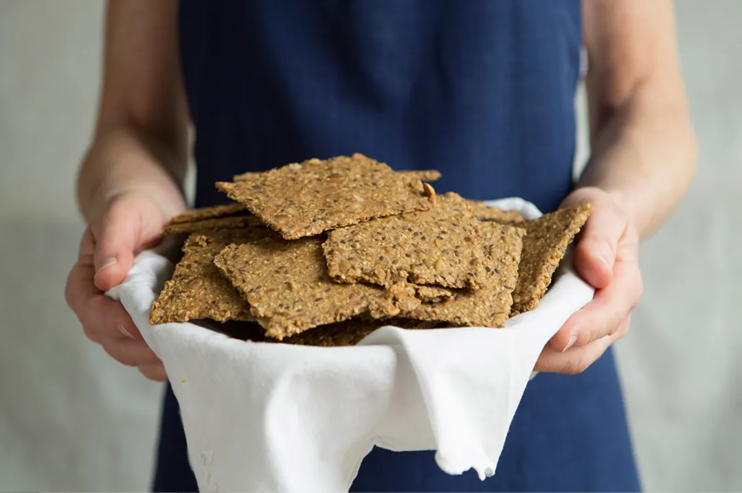 Rosemary & Lemon Knekkebrød • Nordic Crispbread • Herbal Vegan Cracker