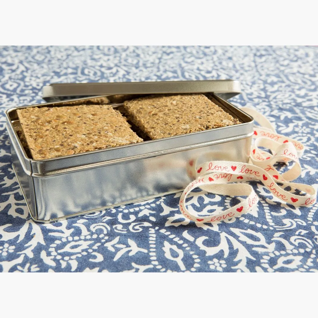Knekkebrød Gift Tin • Crispbread Plant-Based Organic Edible Gift 