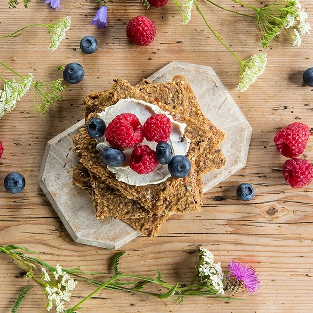 Variety Case Knekkebrød (4-flavors) • Crispbread • Organic Fresh Baked Vegan 