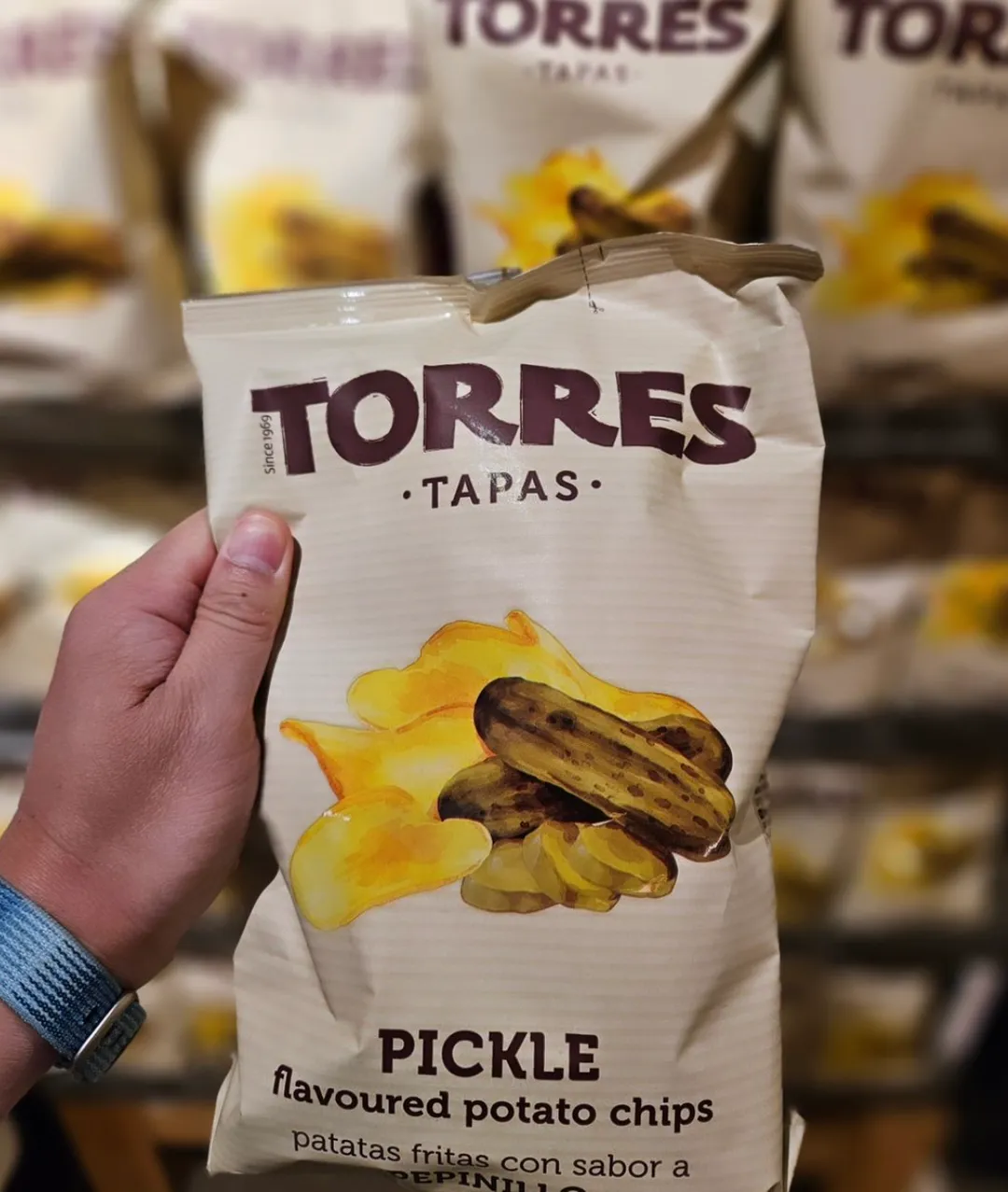 Pickle Flavored Torres Gourmet Potato Chips