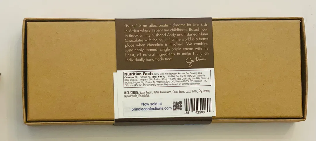 12 piece Nunu Chocolates Salt Caramel - gluten free
