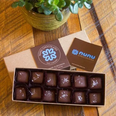 12 piece Nunu Chocolates Salt Caramel - gluten free