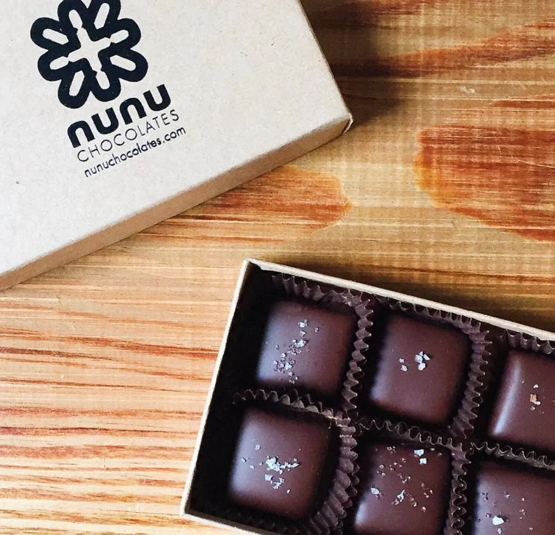 6 piece Nunu Chocolates Salt Caramel - gluten free
