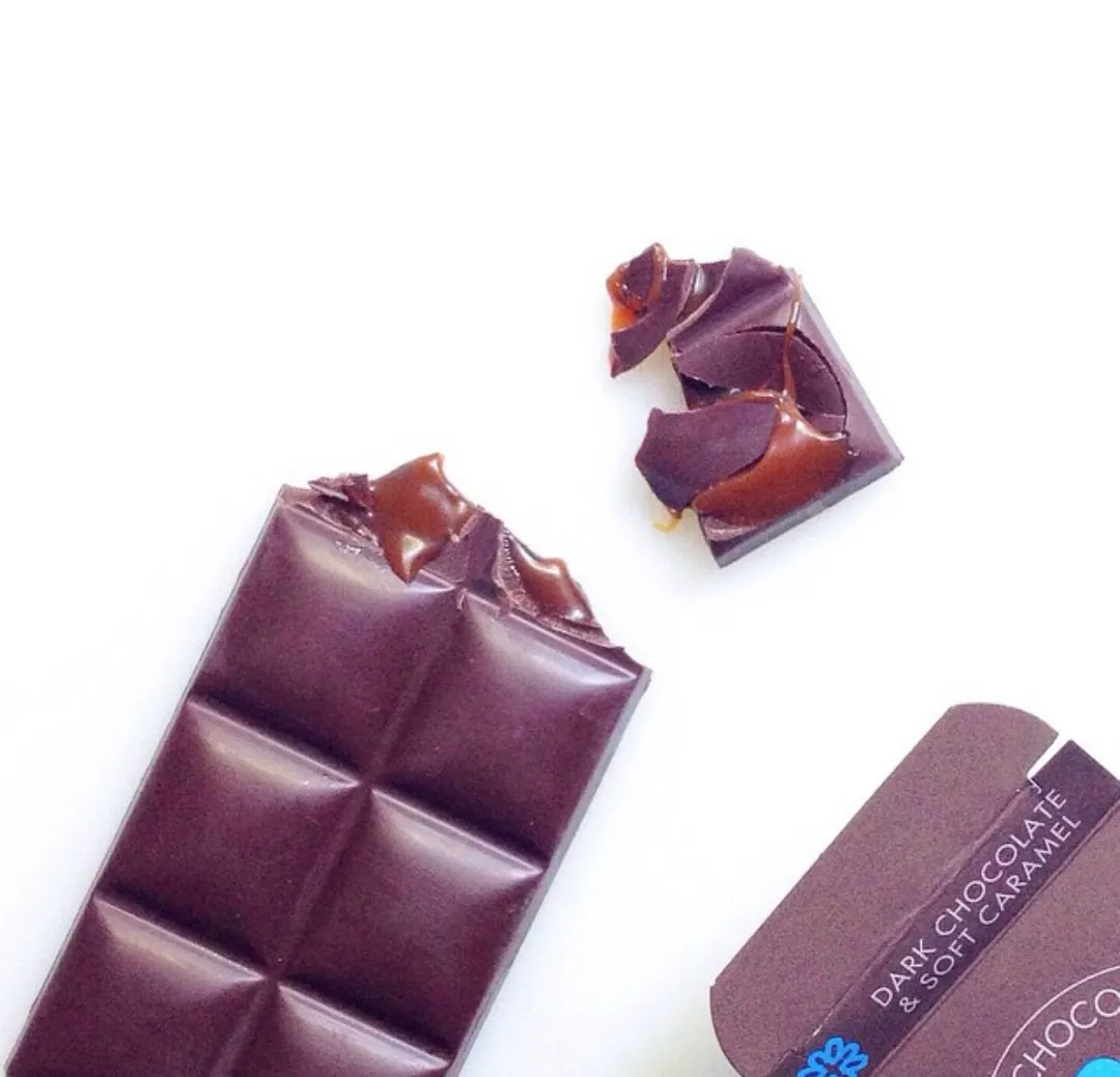 Nunu Chocolates Soft Caramel Dark Chocolate Bar  gluten free