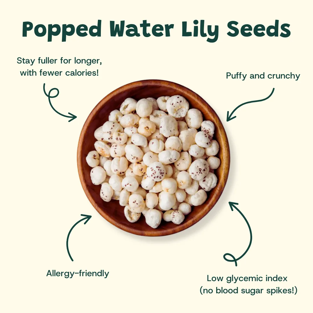NutriPop Popped Water Lily Seeds - Mix Pack of 24