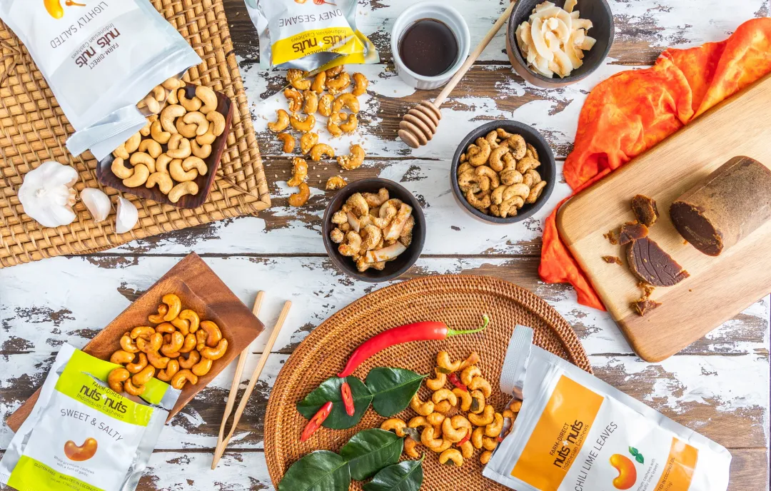 Assorted Flavors Indonesian Roasted Cashews 1.76 Oz