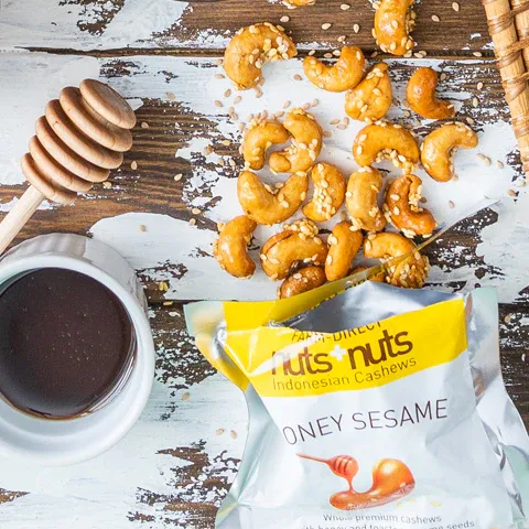 Honey Sesame Indonesian Roasted Cashews Snack Pack 1.76 oz